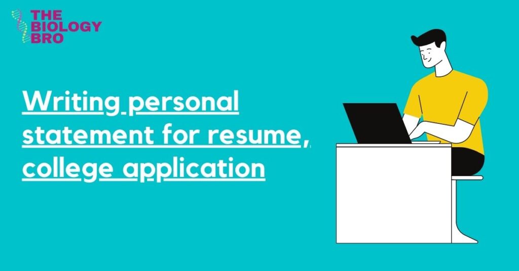 How to write personal statement for resume, college